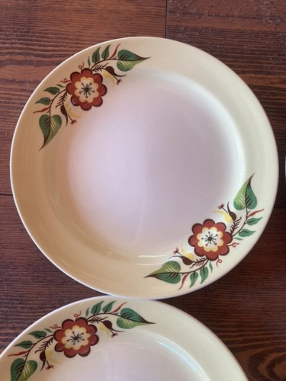 6 Plate Taylor Smith Taylor Swiss Provincial 7 1/4” Yellow Antique 1952 Plates - Picture 7 of 16